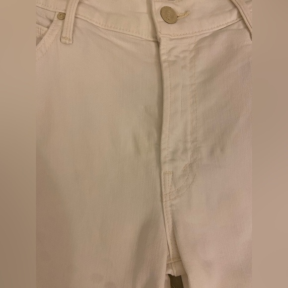 MOTHER The Rascal Ankle Snippet Whipping the Cream White Size 30 - Picture 4 of 11